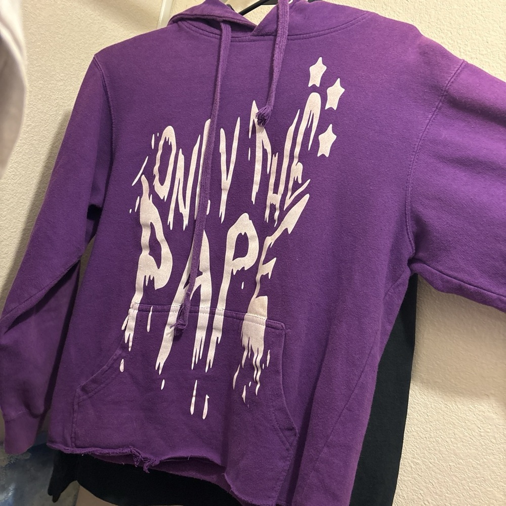 Purple Hoodie with Graphic Design